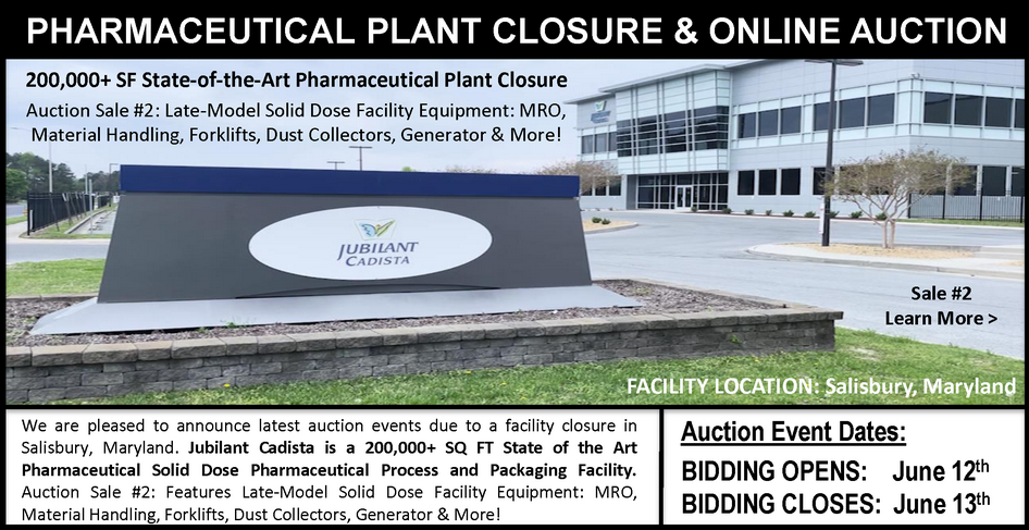 ONLINE AUCTION - Jubilant Cadista Salisbury, Maryland